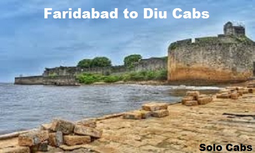 faridabad to diu cabs