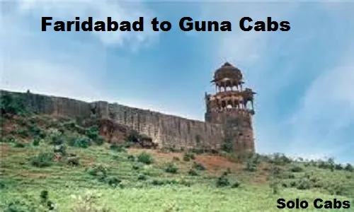 faridabad to guna cabs