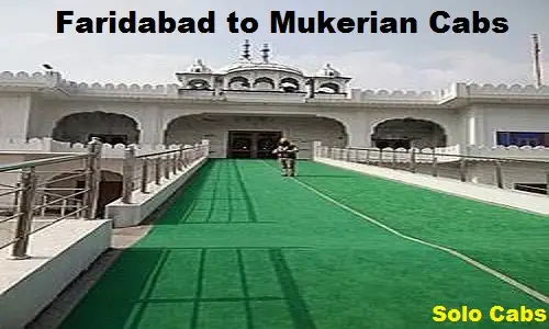 faridabad to mukerian cabs